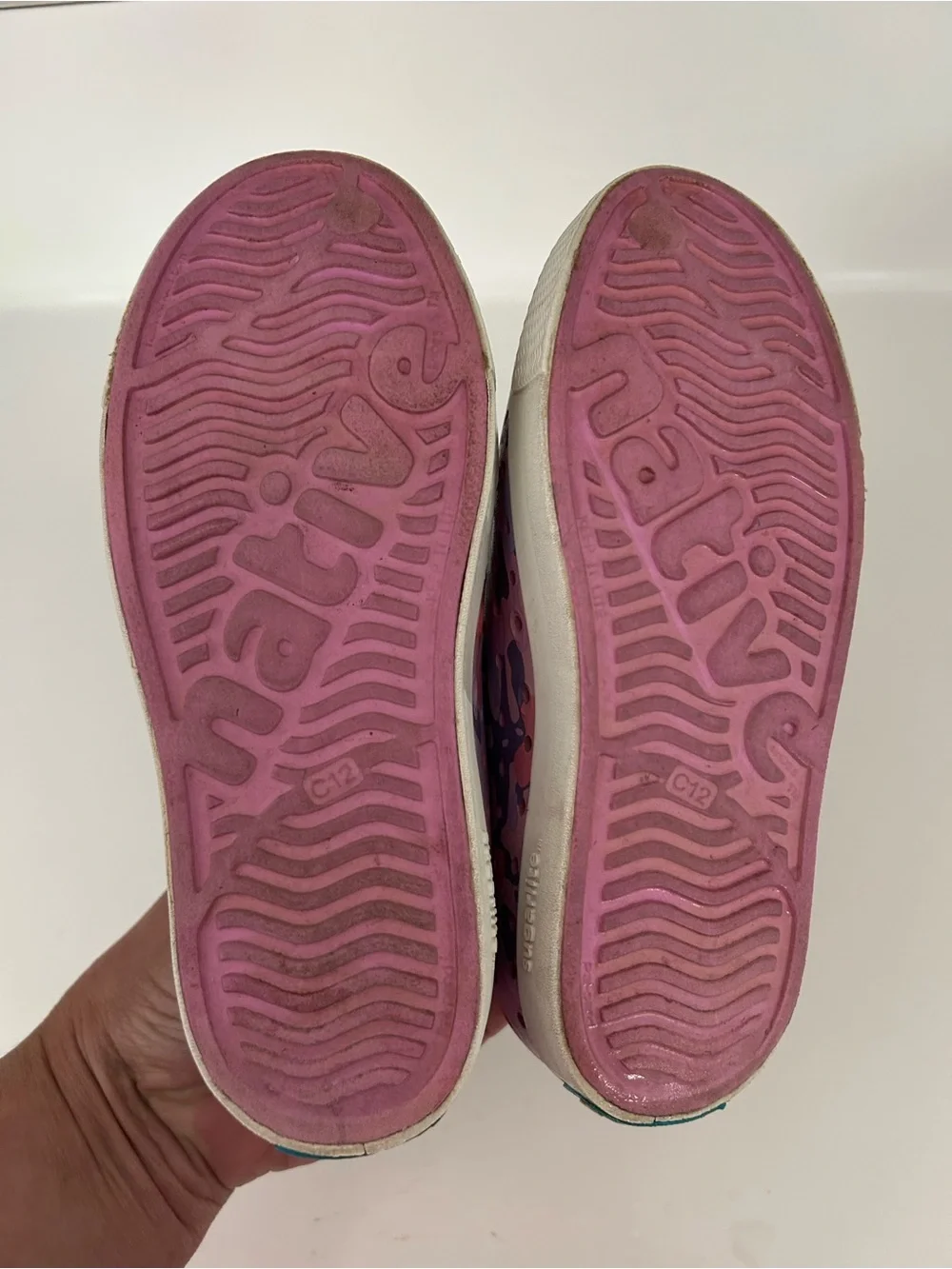 Native Girl Pink & Purple Camouflage Slip-On Water Shoes Sugarlite Size 12